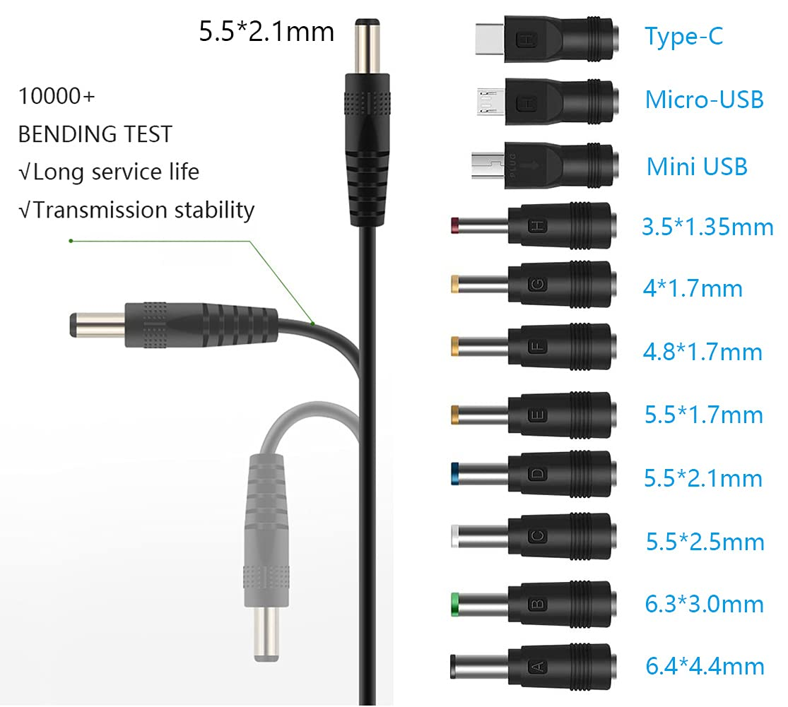 Gutreise 11 Connectors DC Power Cable + USB Switch Extension Cable,Extension Cord with On/Off Power Switch for Fans,Dash Camera,Bluetooth Speakers,Shaver,Led Strips image number 1