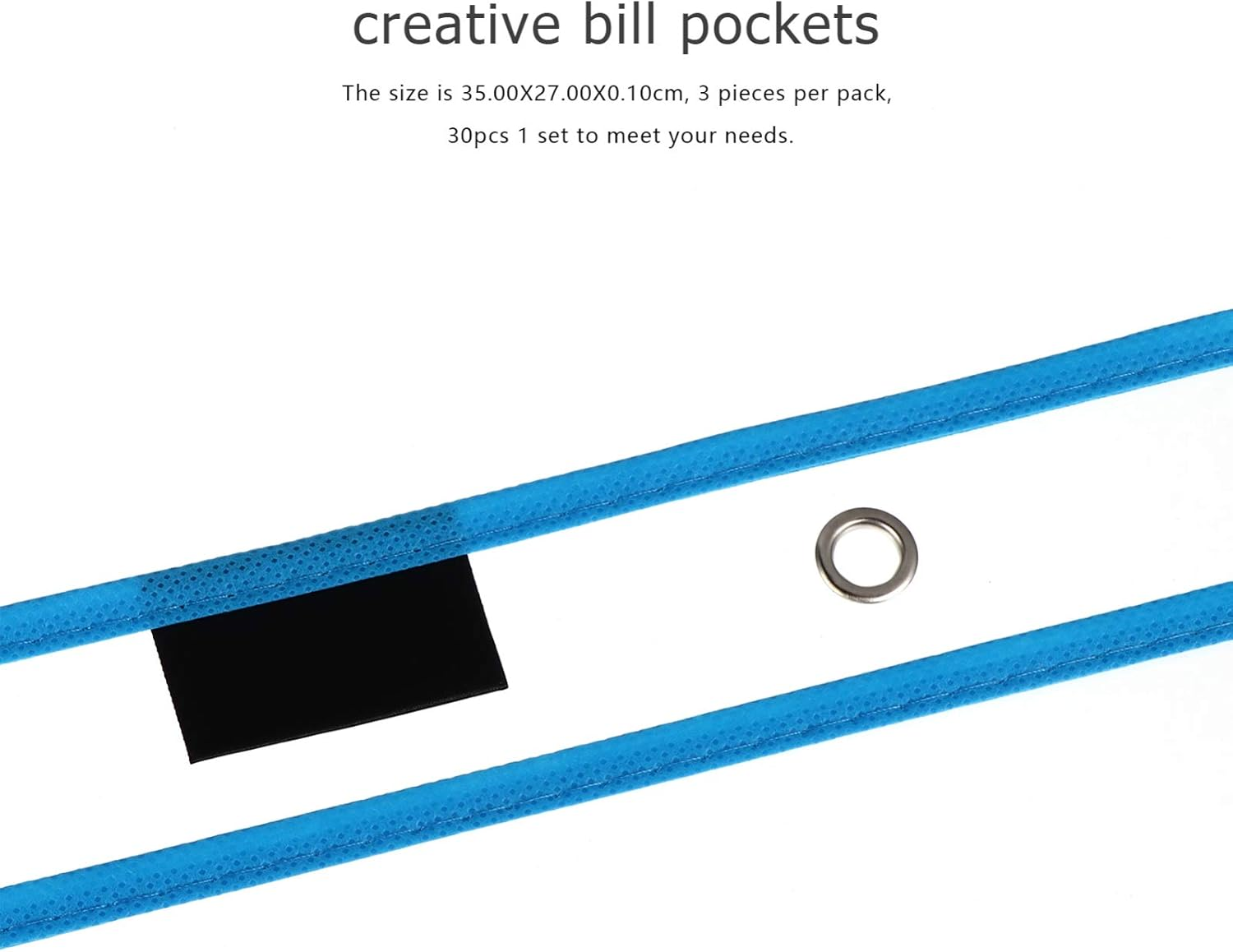 FUNOMOCYA Pp File Pouches Set 30Pcs Dry Erase Bags with Green Design for Writing Practice image number 4