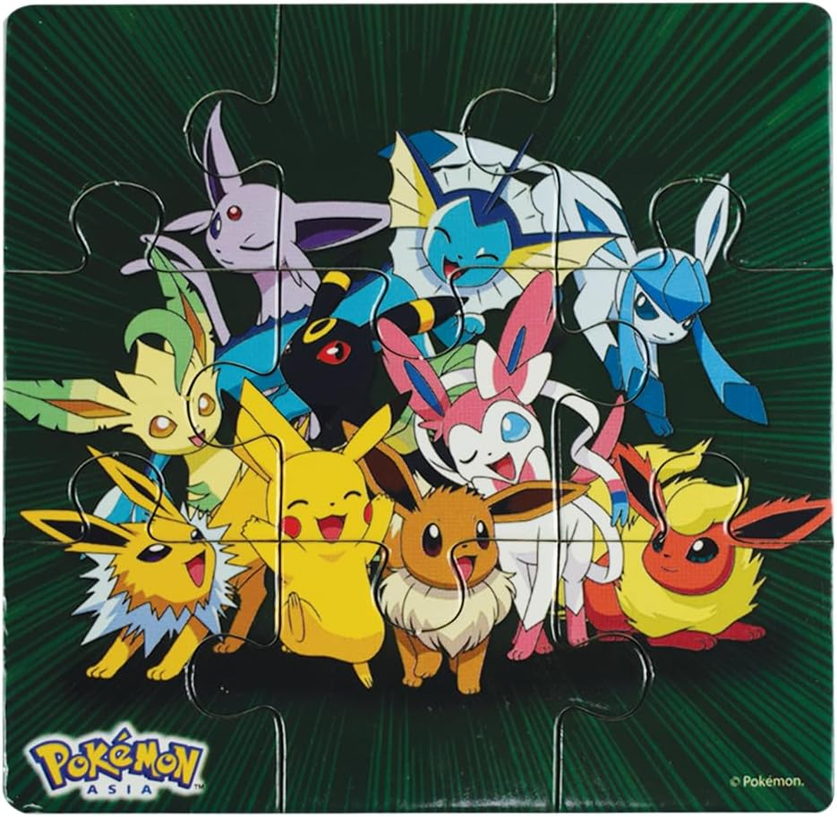 Pokemon Style Characters Zigsaw Puzzle, Pack of 6, Total 96 Pieces, Assortment 2 image number 3