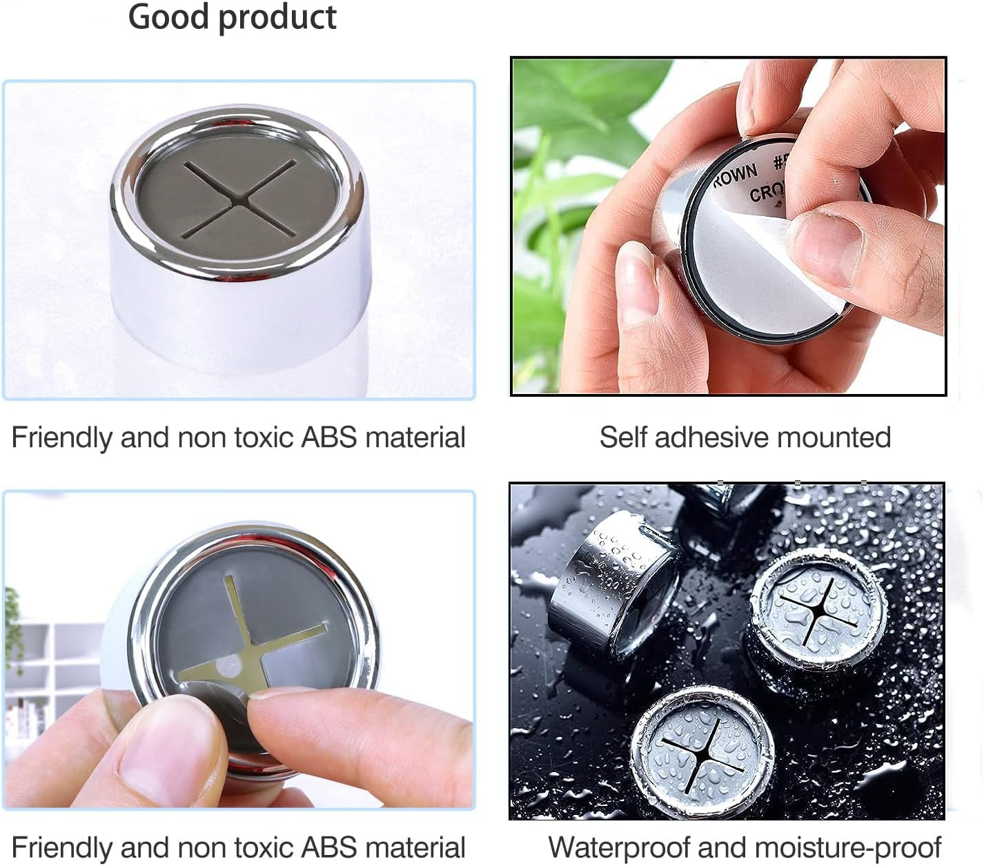 6 Pcs Towel Hook, Self Adhesive Dish Towel Holder, Towel Hanger,Ideal for Kitchen, Bathroom, Shower, Home and Outdoor image number 1