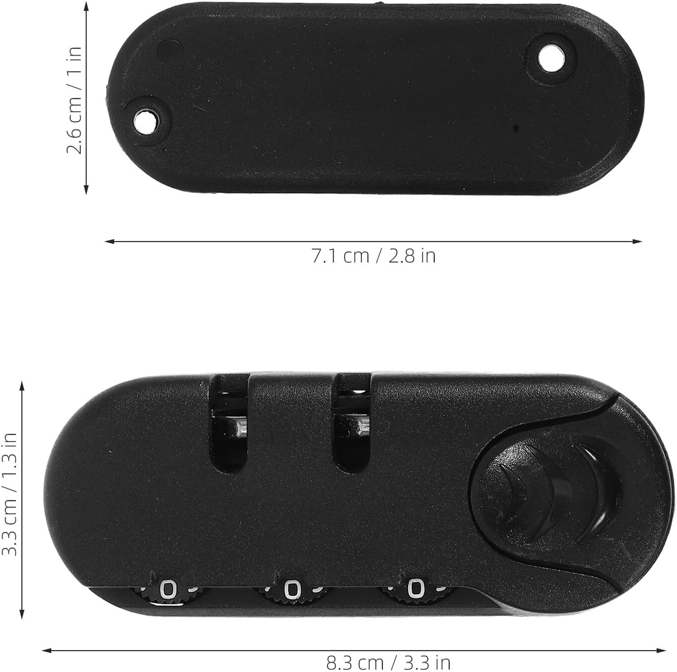 COMPUKAS 3Pcs Backpack Anti-Theft Lock Combination Password Security for Luggage Suitcases Bags with Thumb Operation Lightweight Travel Gear for Business Trips image number 3