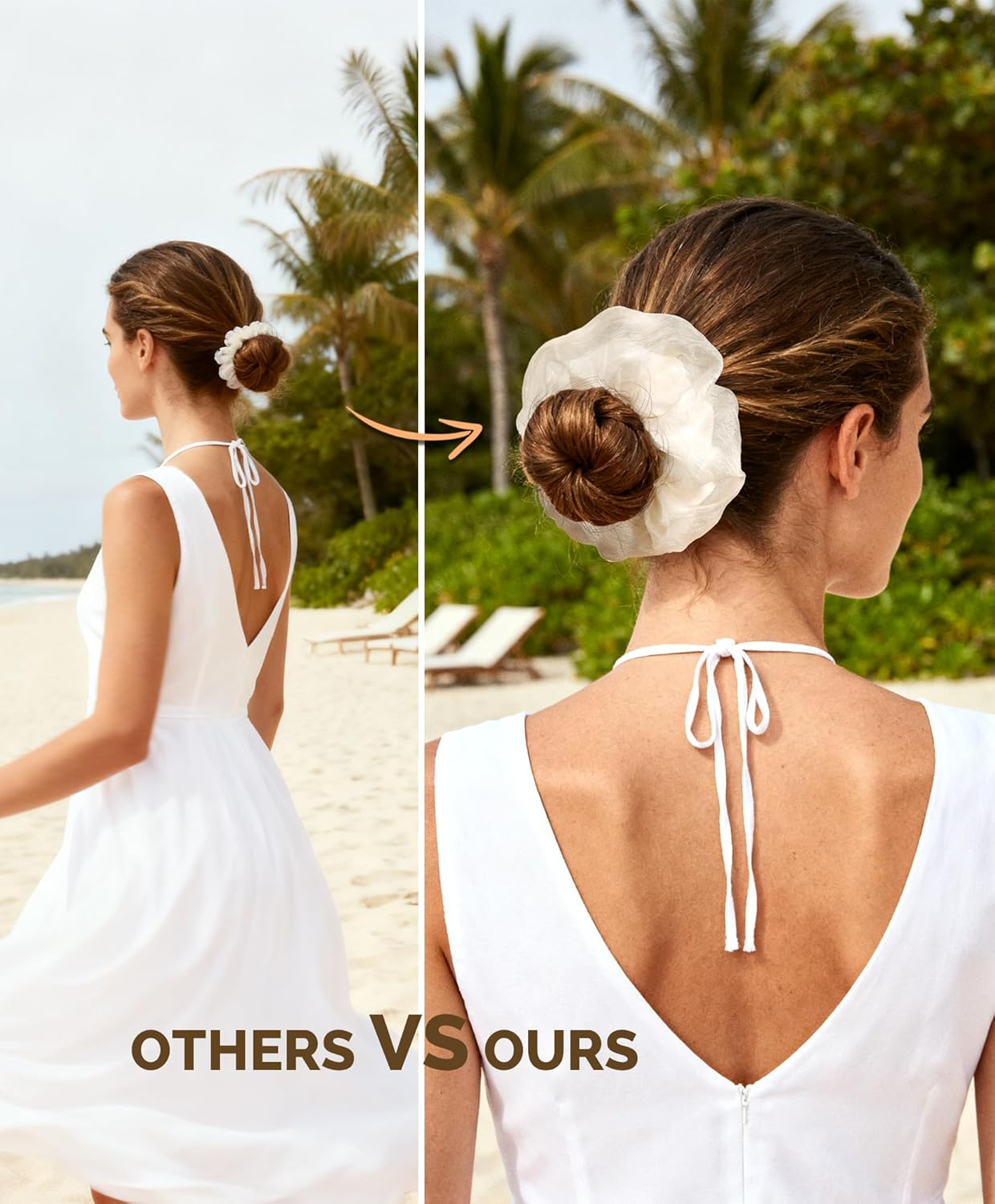 Yanibest 4 Pcs Breeze Satin Scrunchies - Hair Scrunchies for Women, Soft Ponytail Holders, No Crease Hair Ties Hair Accessories image number 1