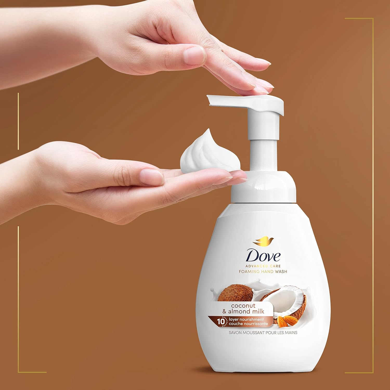 Dove Foaming Hand Wash Coconut & Almond Milk Pack of 4 Protects Skin from Dryness, More Moisturizers than the Leading Ordinary Hand Soap, 10.1 Oz image number 5