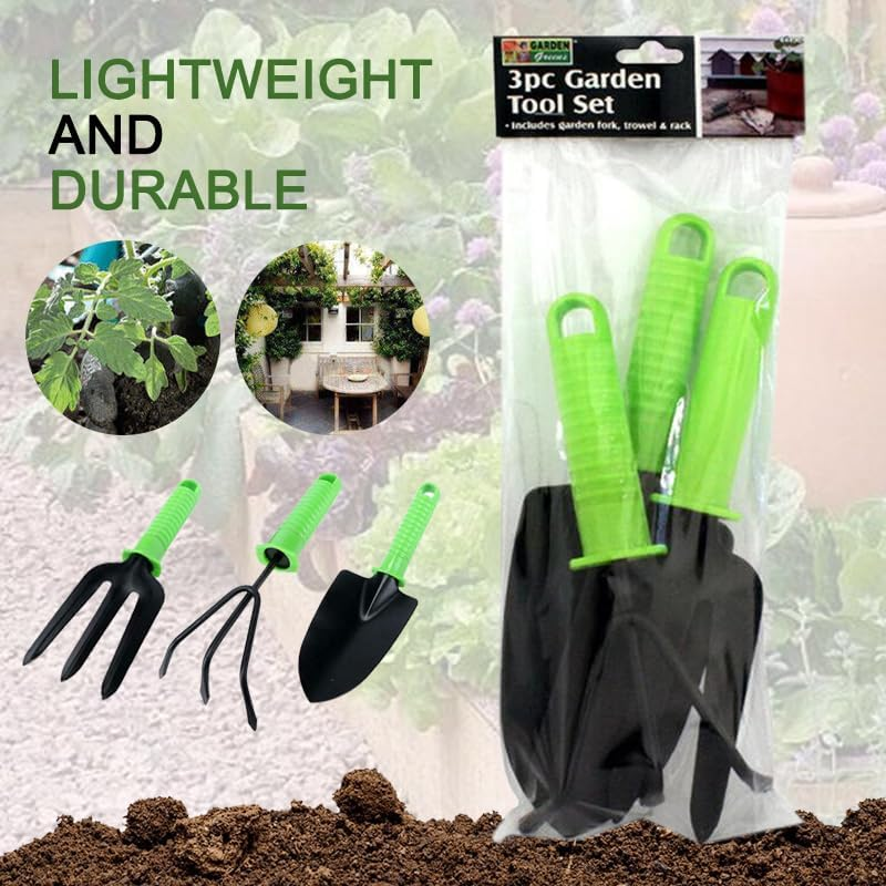 Leona Co 3PCS Garden Hand Tools - Fork, Trowel & Rack Lightweight Durable Garden Tools for Planting, Weeding, and Cultivating image number 5