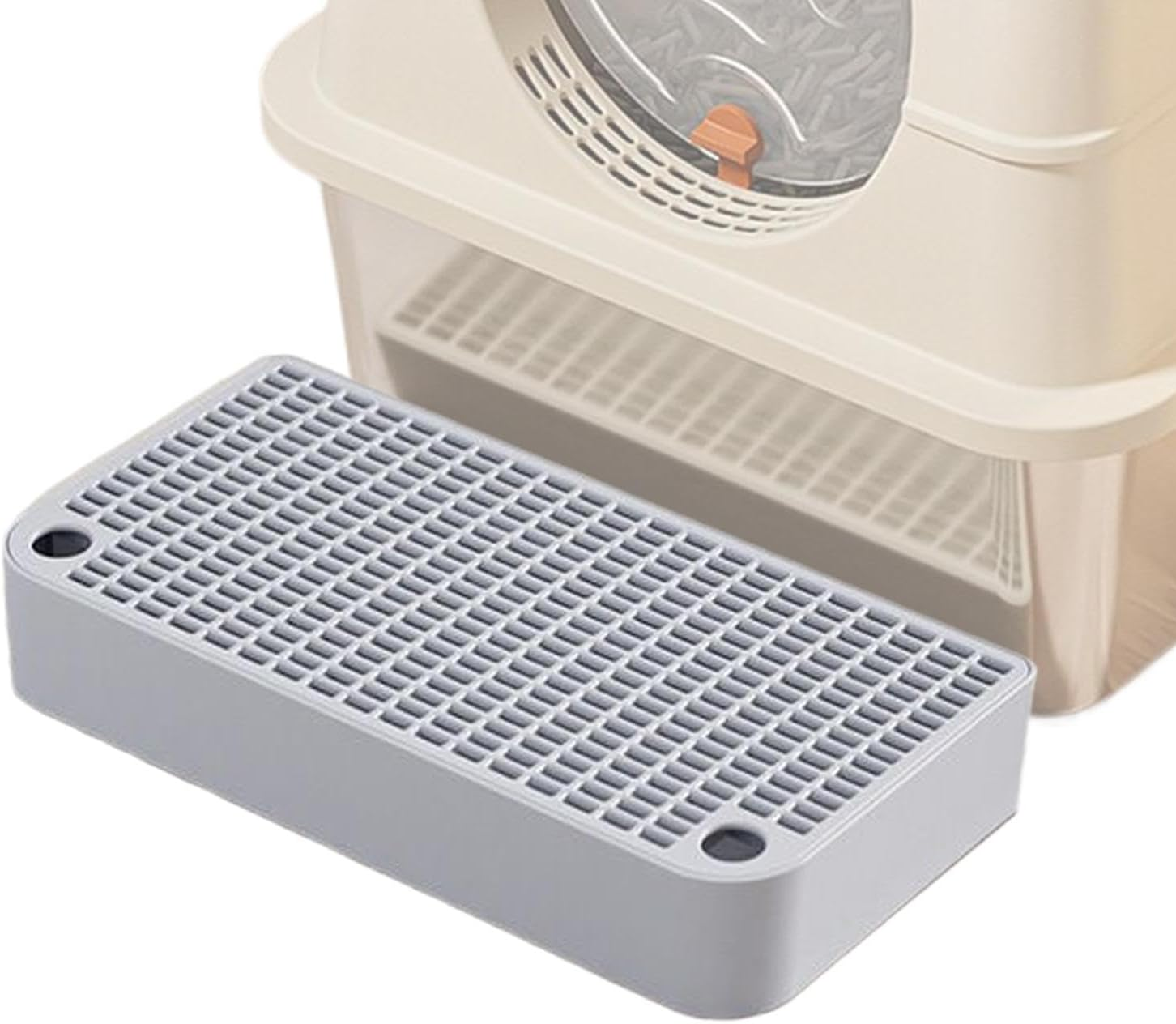 Cat Ramp Litter Box Step, Washable Cat Litter Box Step for Floor, Waterproof Kitten Toilet Front Stool for Home, Pet Room, Living Room