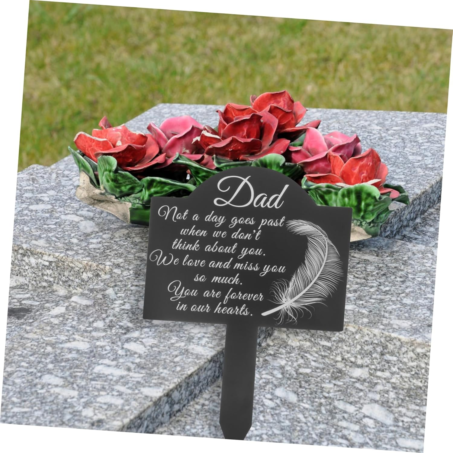 Kisangel Outdoor Cemetery Decoration Grave Marker Stand Lightweight Decorative Stake image number 6