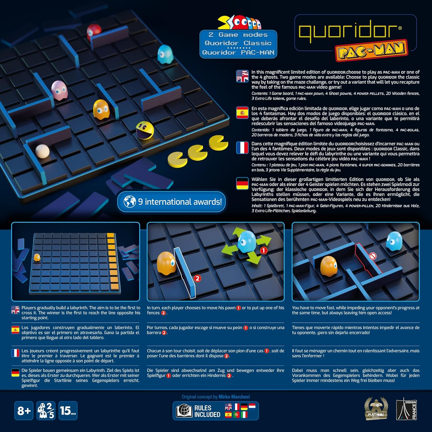Gigamic Speical Edition Quoridor Pac-Man Board Game image number 4
