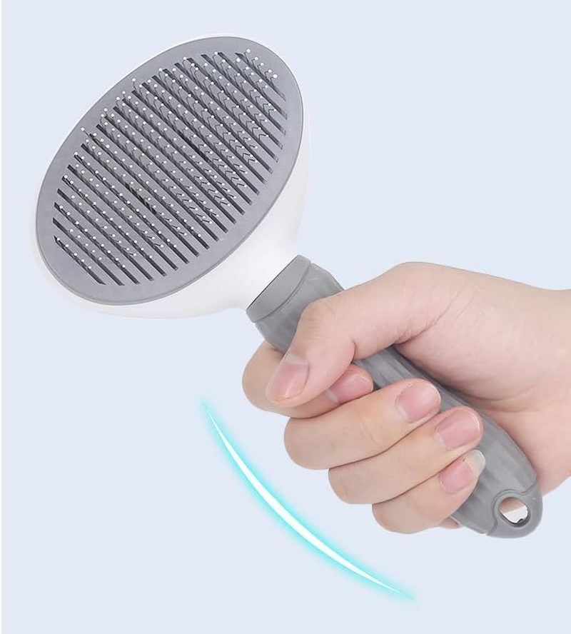 Cat Brush Dog Brush with Release Button for Shedding, Self Cleaning Cat Comb Hair Brush for Indoor Cats, Dog Deshedding Brush Grooming Kit, image number 2