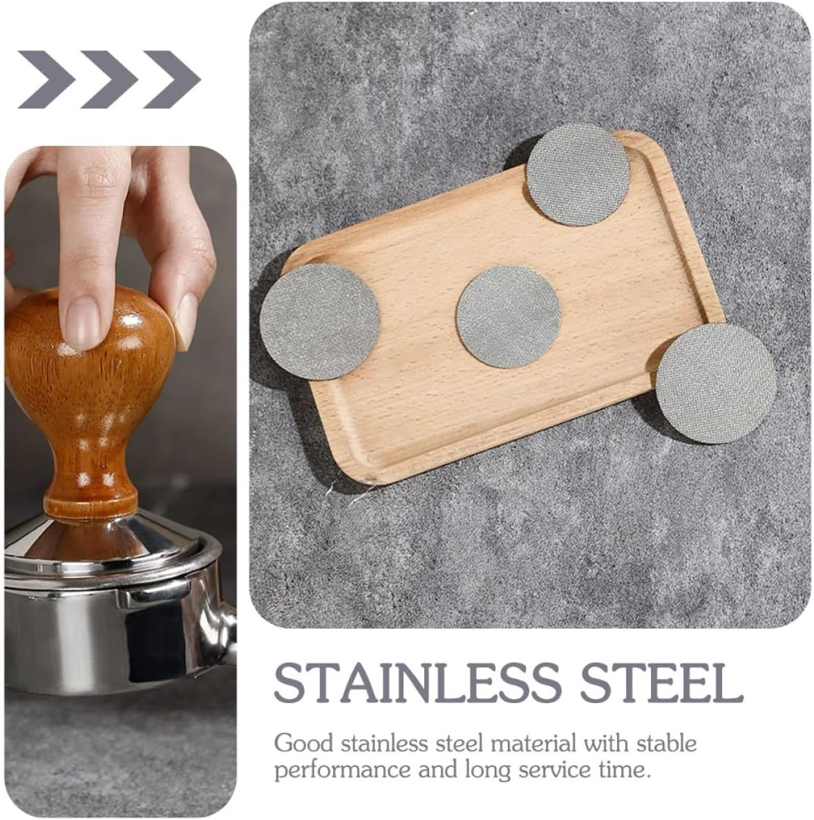 SEWACC 2Pcs 58Mm Stainless Steel Espresso Puck Screen Coffee Filter Mesh for Portafilter Compatible with Espresso Machines, Coffee Making Filter Plate for Professional Use image number 6