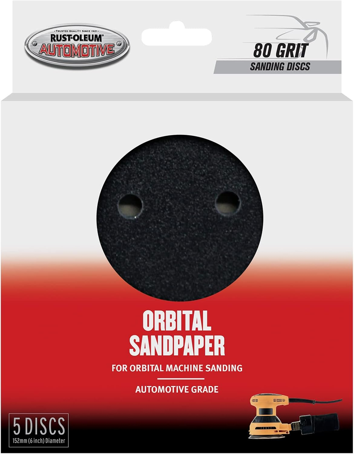 Rust-Oleum Automotive 80 Grit Velcro Orbital Sanding Disc image number 3