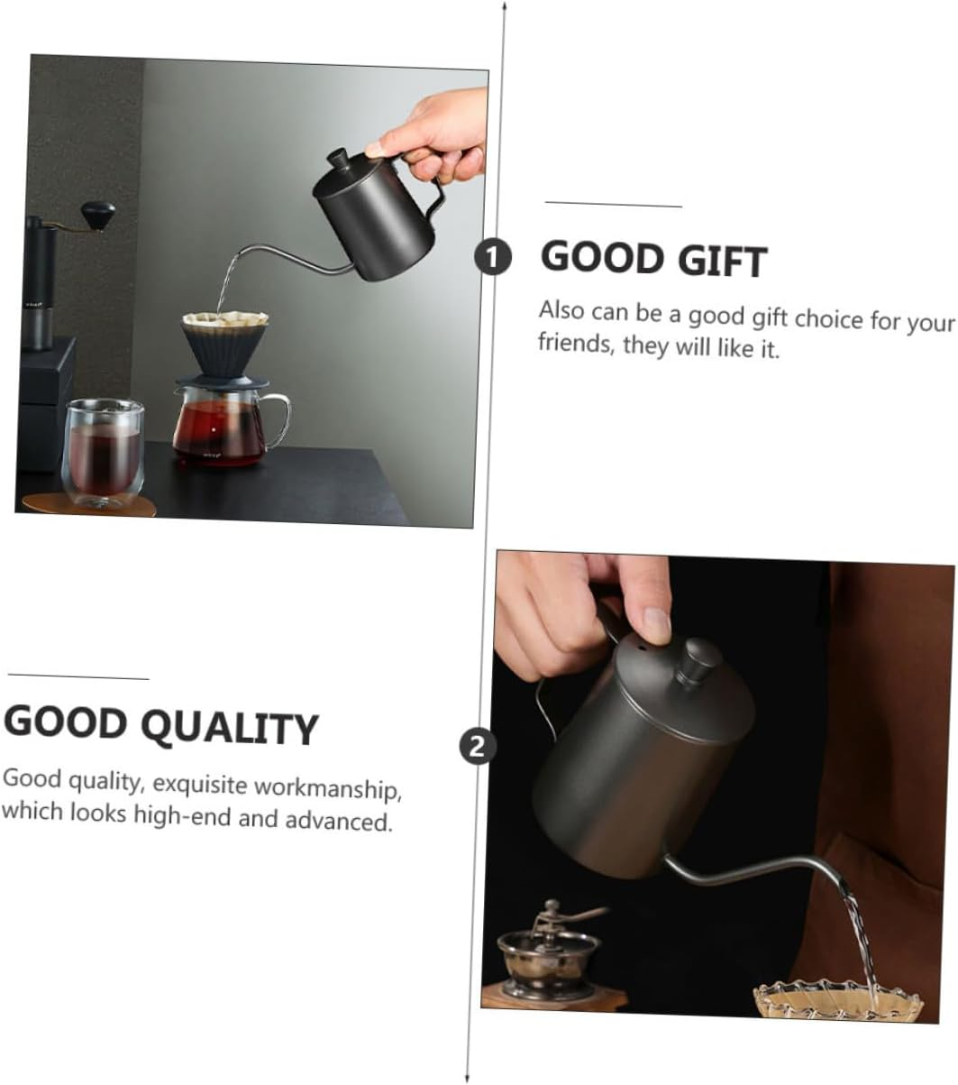 INOOMP Stainless Steel Tea Kettle Coffee Pot 304 Mini Precision Spout Kettle with Lid for Home Brewing