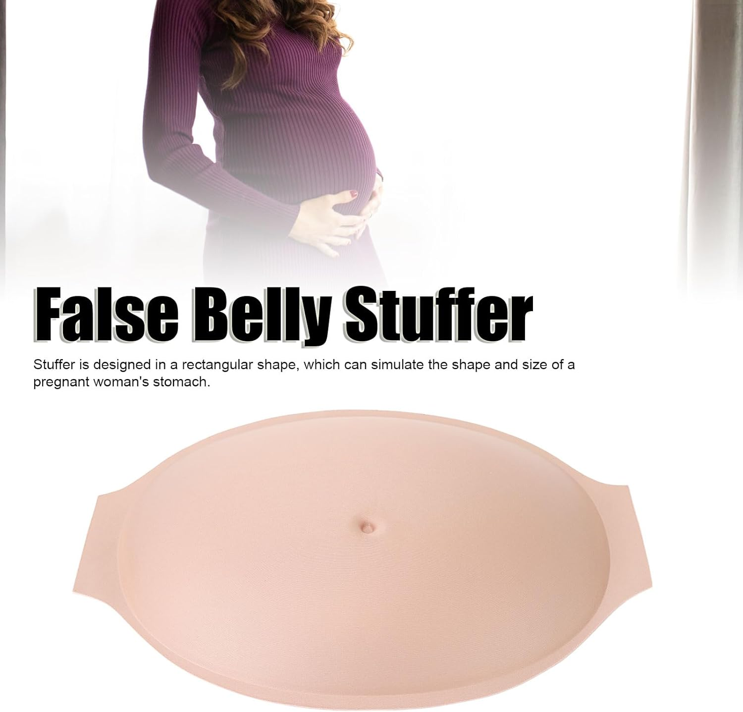 Fake Pregnant Belly, Realistic Fake Pregnancy Belly Fake Belly, Simulation Pregnant Belly Tummy Bump, Breathable Lightweight Artificial Pregnant Tummy for Props Costumes Cosplay image number 6
