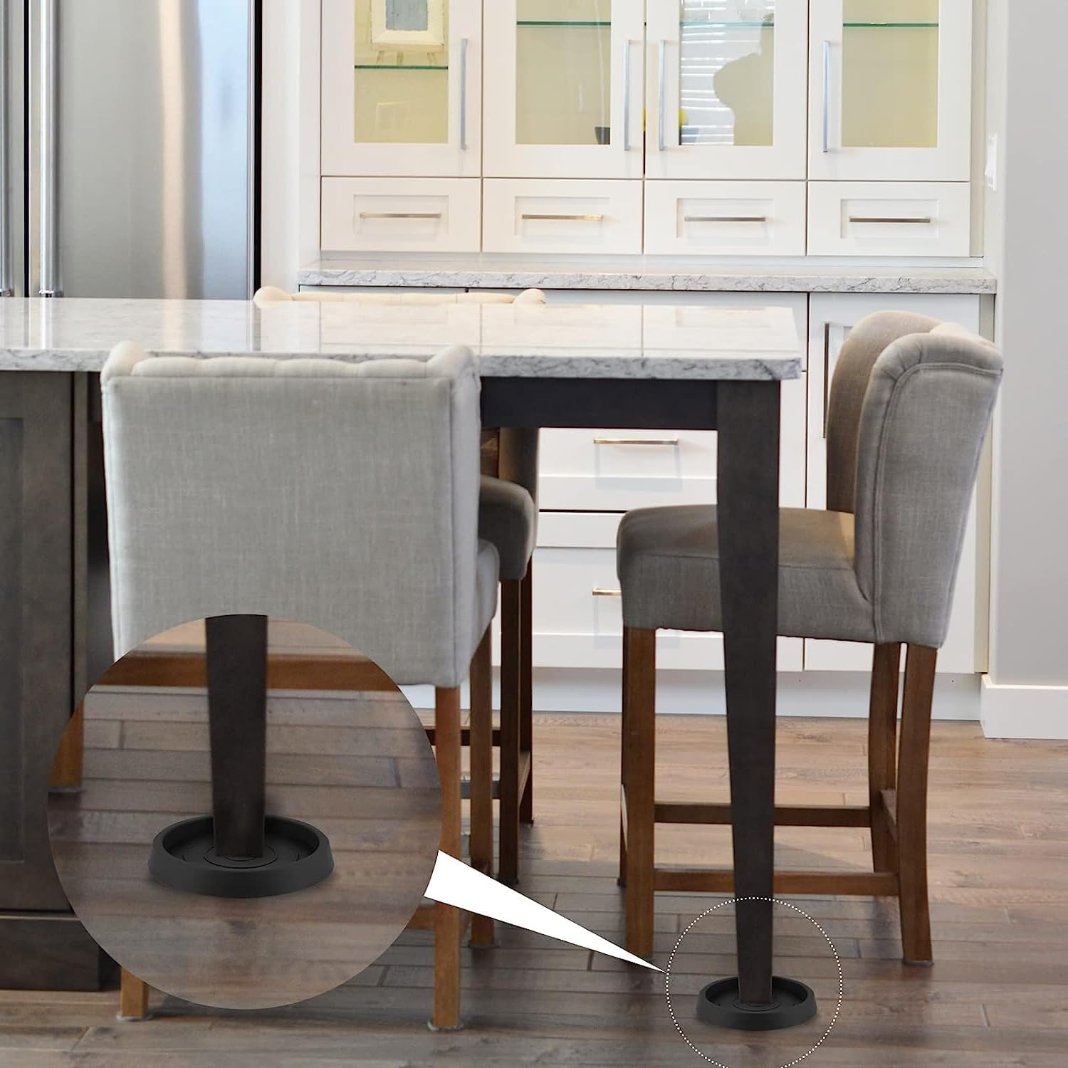 Silicone Non Slip Furniture Pads Furniture Coasters, 4Pcs 2.5Inch Non Slip Furniture Pads,Round Rubber Furniture Caster,Furniture Leg Protectors,Floor Protector Furniture Caster Cups anti Sliding Pads - Brown image number 6