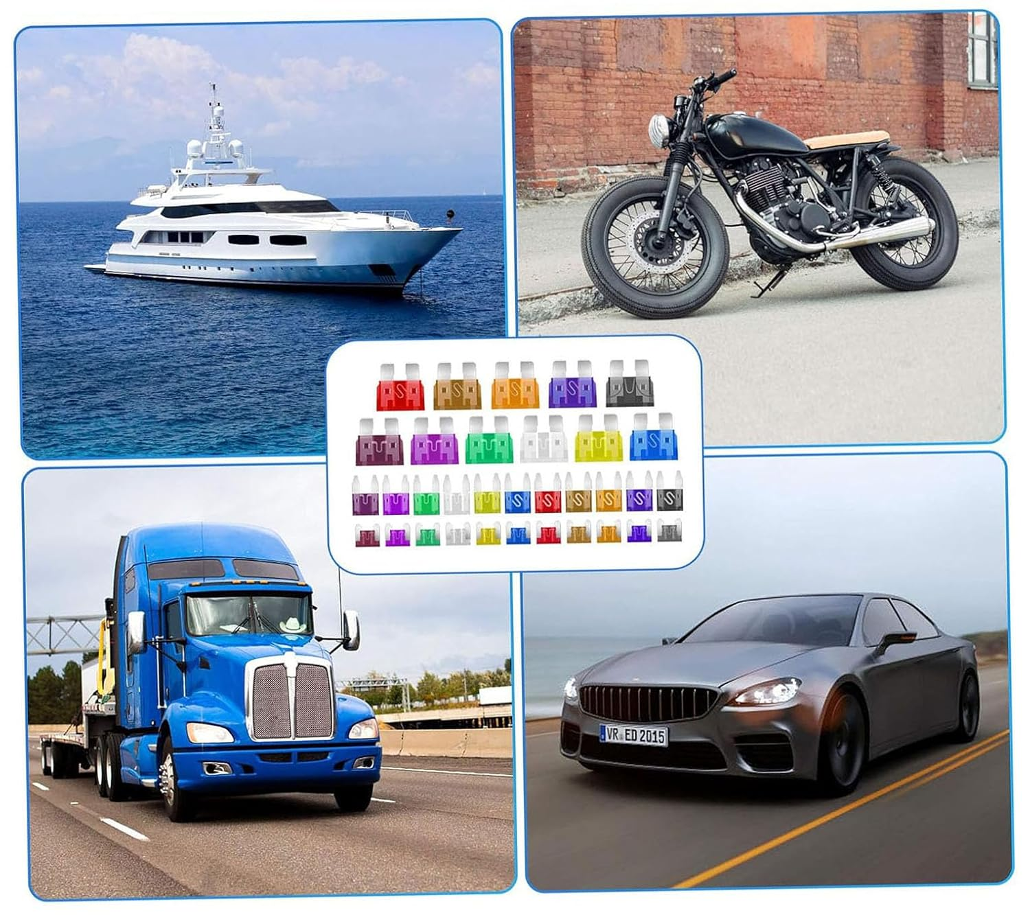 Car Fuse Assortment Kit (2A - 40A) in a Box, Suitable for Cars and Trucks,300Pcs image number 3