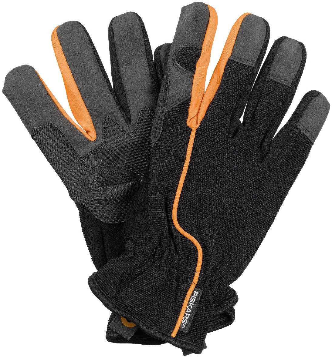 Fiskars Work Gloves - SIZE 10, Black/Orange, 1003477 image number 2