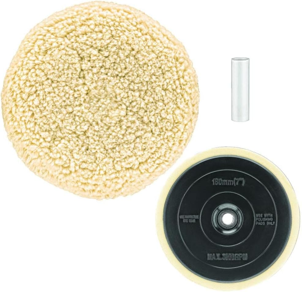 DEWALT 7-In Wool Buffing Pad and Back