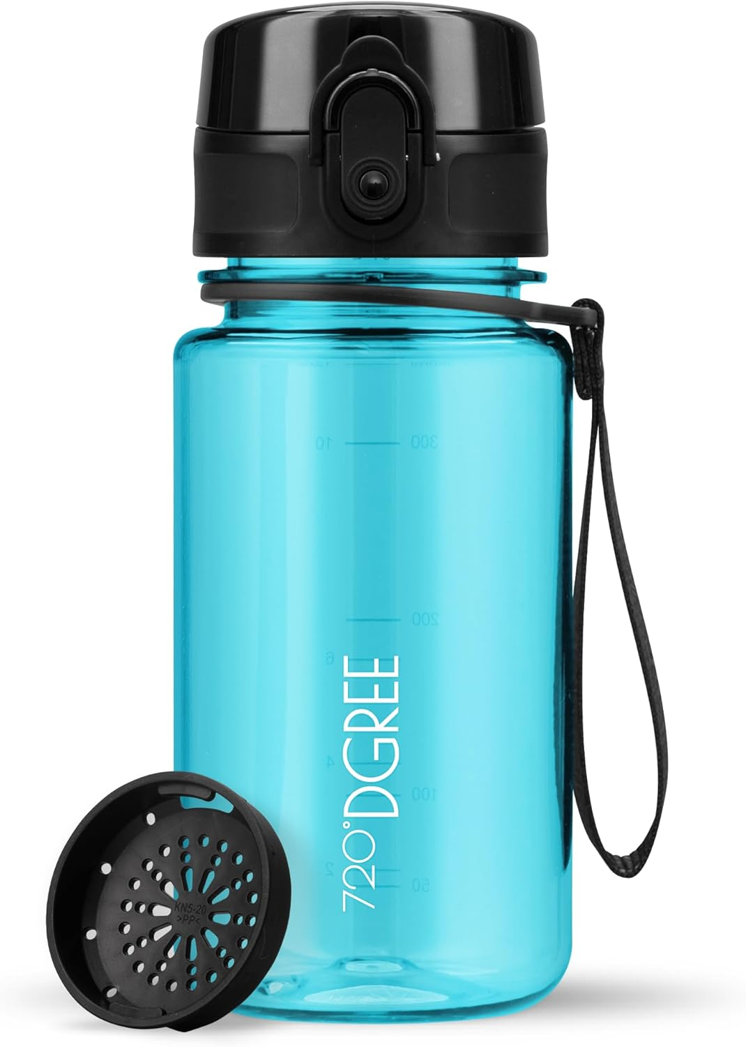 720&deg;DGREE Crystalclear 500 Ml "Uberbottle" + Fruit Sifter &ndash; Bpa-Free, Leak-Proof &ndash; Water Bottle Ideal for Children, School, Sport, Hiking, Camping, University, Travel