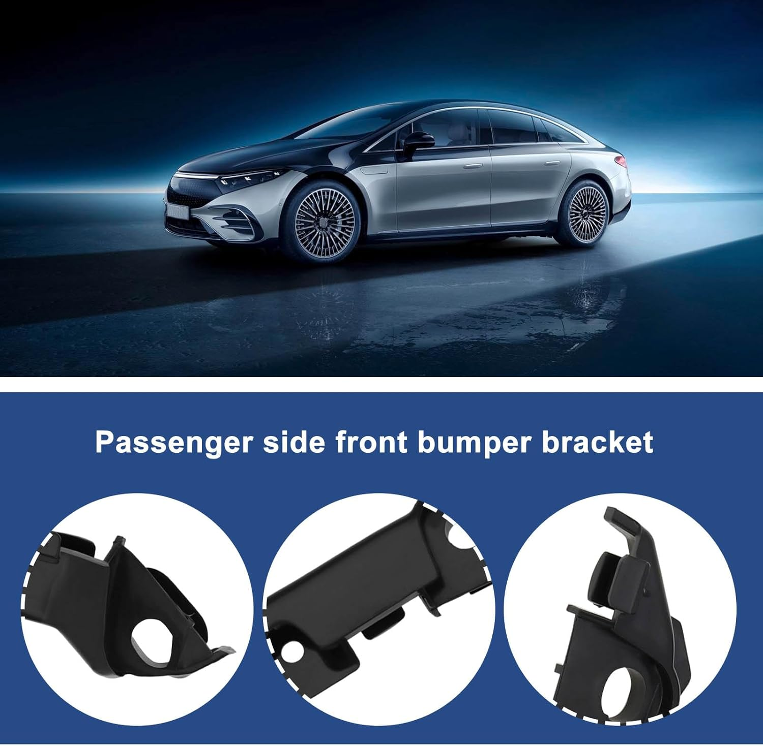 Ecsing a Pair Front Bumper Bracket Replacement Part A2058850821/A2058850921 Left and Right Side Front Bumper Mounting Rail Bracket Compatible with Mercedes-Benz W205 C-Class(Uk Passenger Side) image number 4