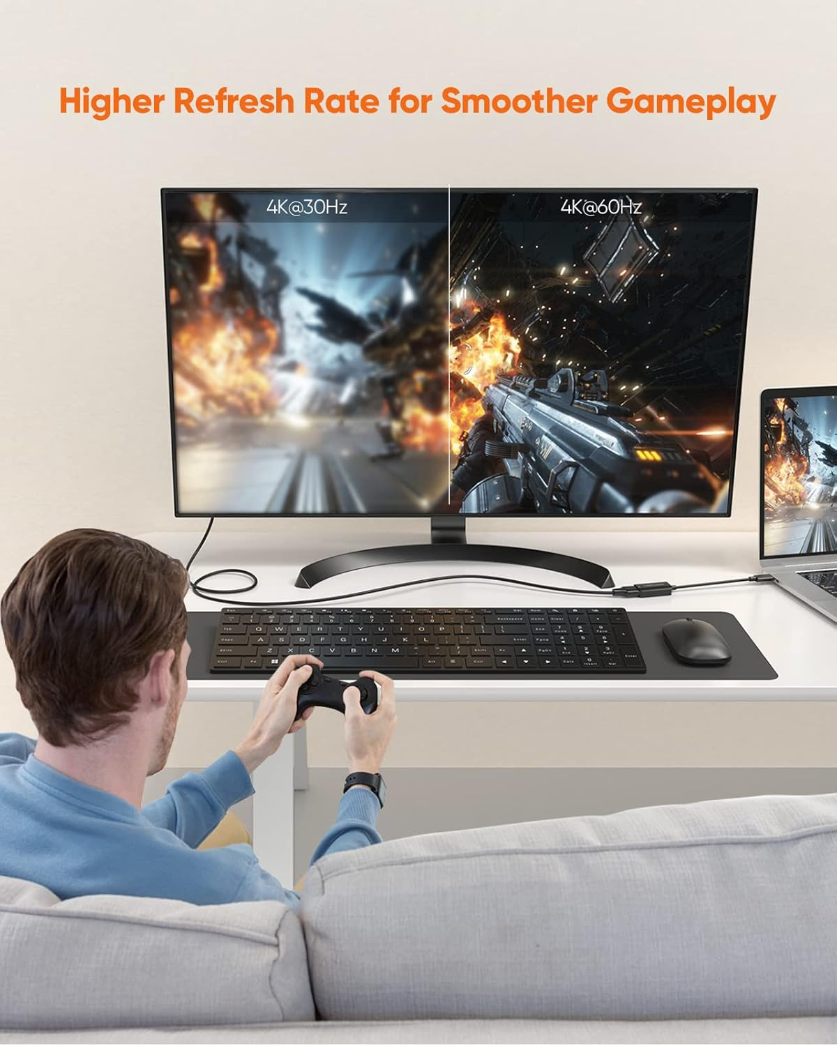 USB-C to HDMI Adapter (4K@60Hz) with Hdr,Cablecreation USB Type C to HDMI Adapter(Thunderbolt 3 Compatible),For Ipad Pro 2020,XPS 13,Yoga 910,Galaxy S23/S10/S20/Note 10/9/8,Monitor image number 3