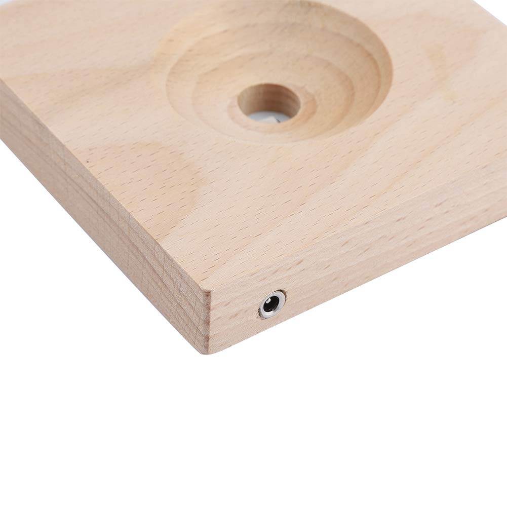 Haofy Glass,Desktop Weather Predictor LED Weather Forecaster Creative Crystal Glass Bottle Desktop Drops Craft Station with Pure Wood Base-High Class Decoration on Home & Office image number 1