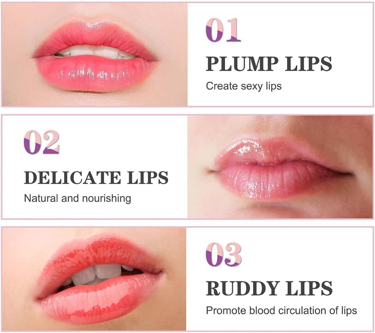 Transferproof Color Changing Lipstick, Gold Crystal Color Changing Lipstick, Long Lasting Nutritious Lip, Magic Temperature Color Change Lip, Temperature Change Lipstick (3PCS) - 3Pcs image number 2