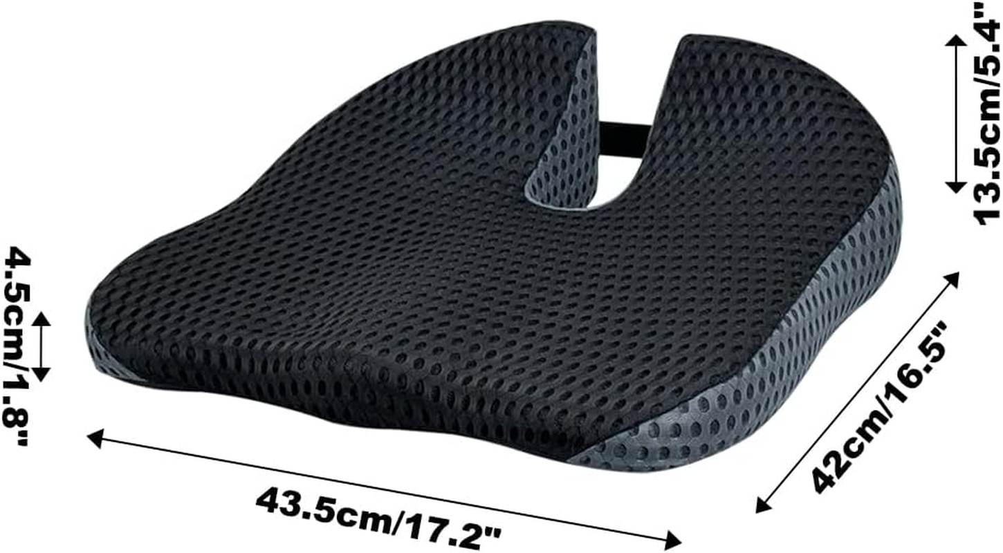 Memory Foam Car Cushion for Driving Seat, Wedge Adult Booster Car Seat Cushion for Driver, Coccyx Pain Tailbone Pressure Relief Office Chair Wheelchair Breathable Support Pad image number 5
