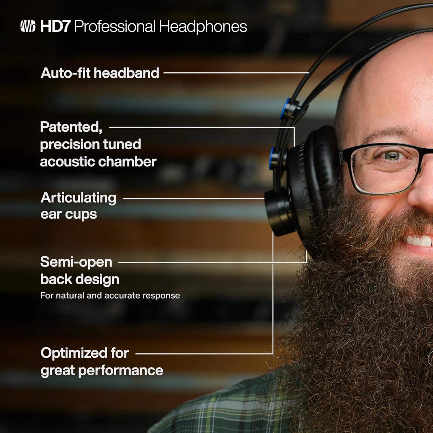 Presonus HD7 Professional Monitoring Headphones Black image number 3