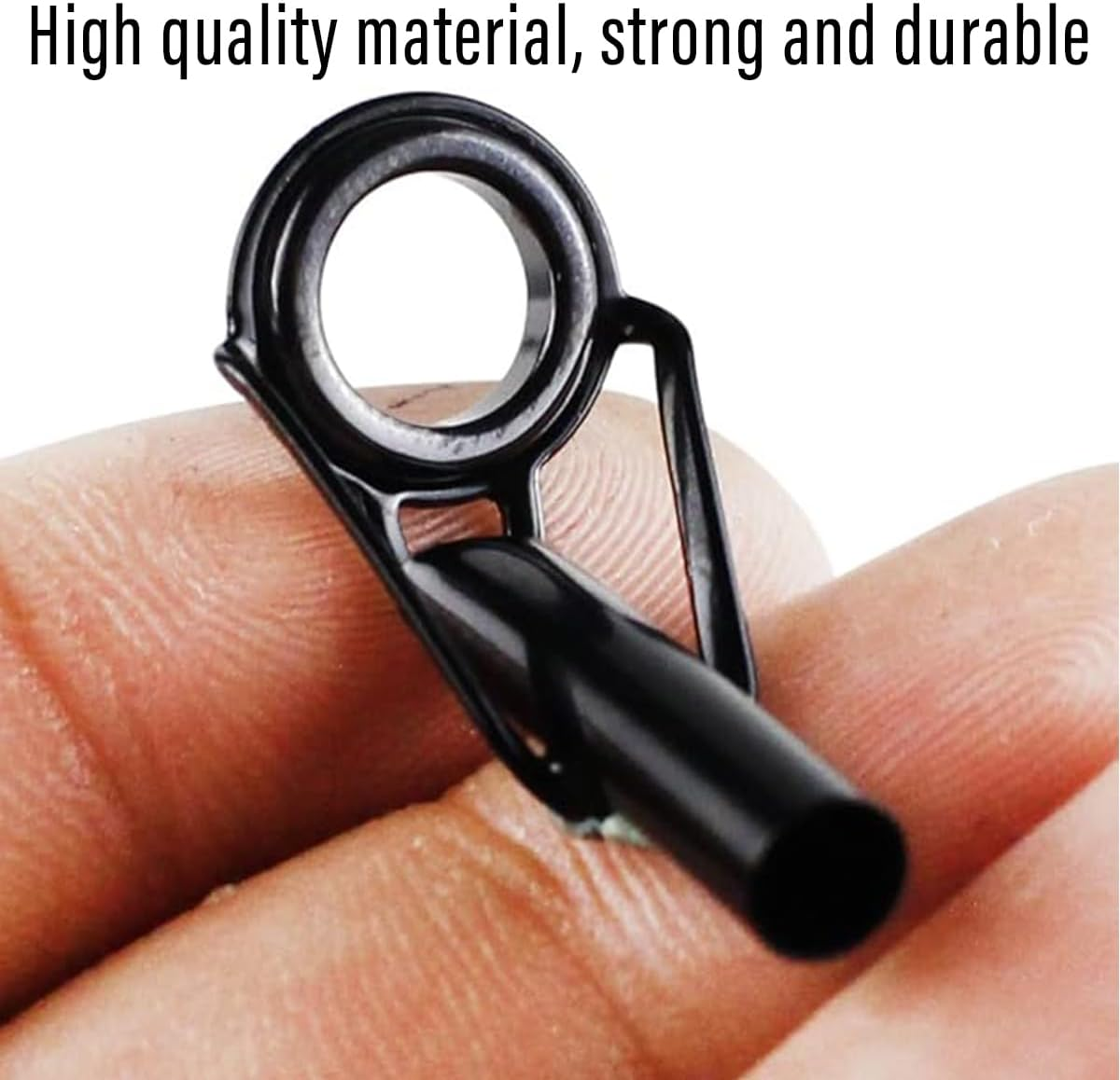 AIMALL 80-Piece Ceramic High-Carbon Steel Rod Guide Eye Rings for Fishing Rod Repair and Accessories, 8 Sizes image number 3