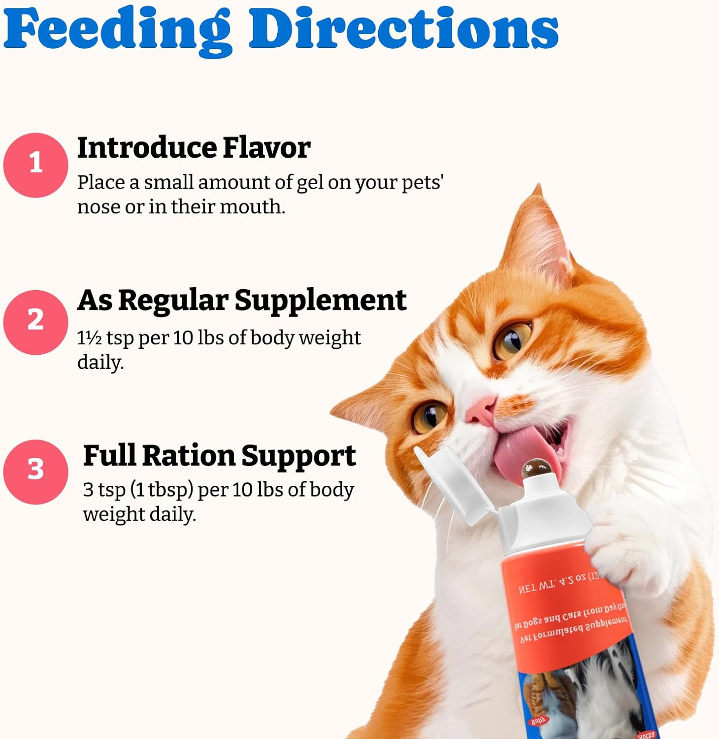 Bovine Colostrum Nutritional Gel for Dog & Cat - High Calorie Supplement for Dogs and Cats, Support Appetite for Cat, Immune Support, Dog Weight Gainer, Senior Dogs Cats Supplement image number 1