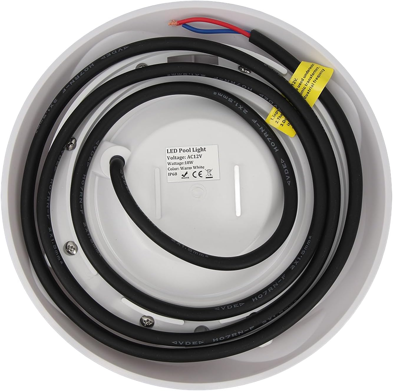 Underwater LED Pool Lights High Brightness 18W IP68 Waterproof Swimming Pool Lights for Public Fountain Square (White Light) image number 6