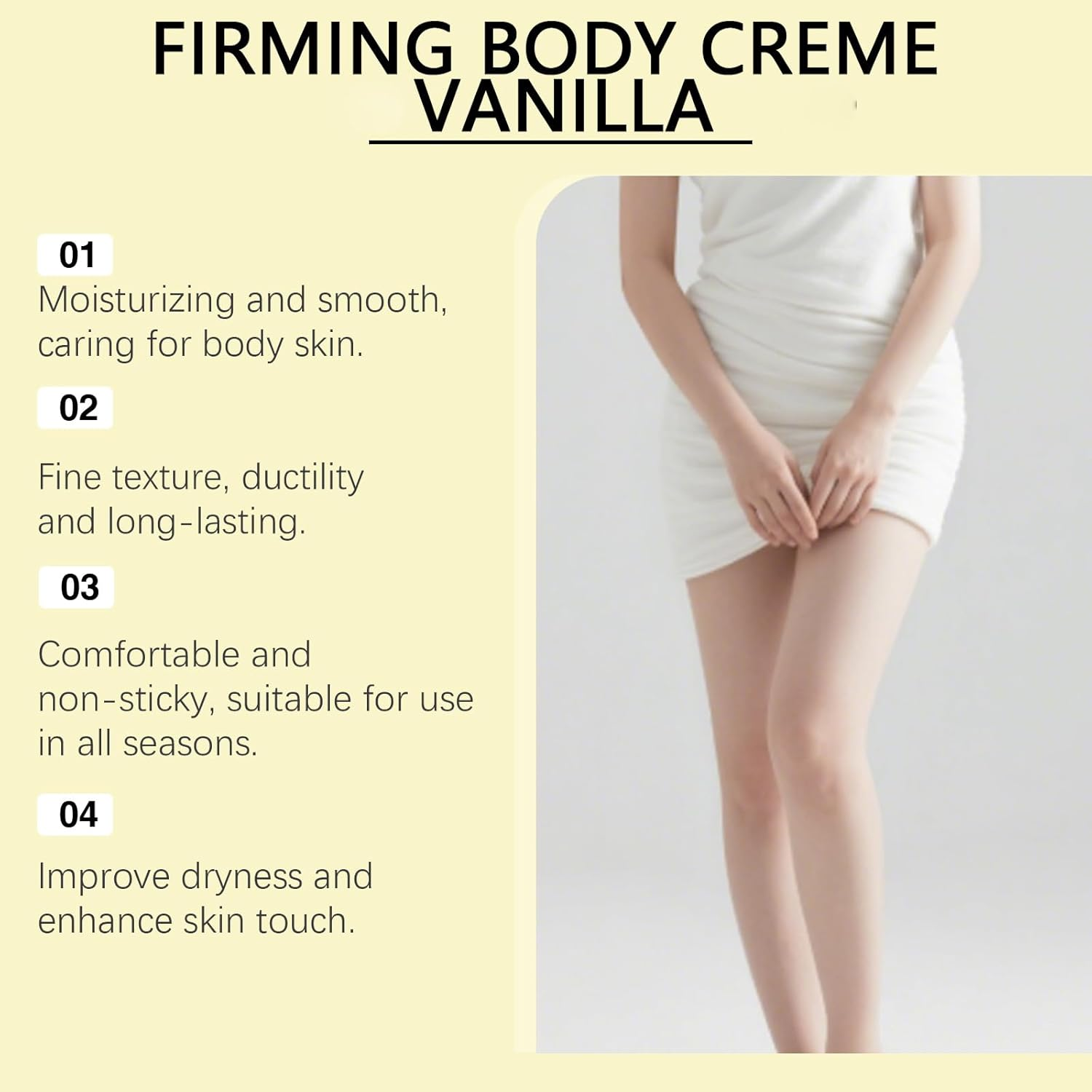 Firming Body Cream, Tightening and Lifting Neck Cream for Hydration and Wrinkle Reduction, Pistachio Lotion for Dry Skin, Nourishing Vanilla Scent, for Men and Women, Naked and Thriving (2PCS) image number 1