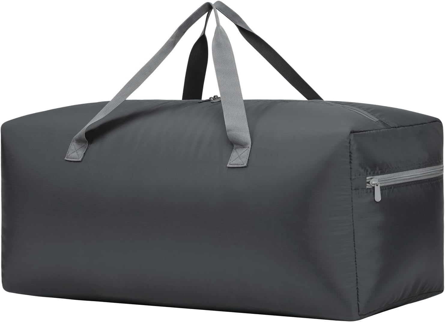 Foldable Duffel Bag 30" Lightweight 75L with Water Resistant (Grey) - Black image number 6