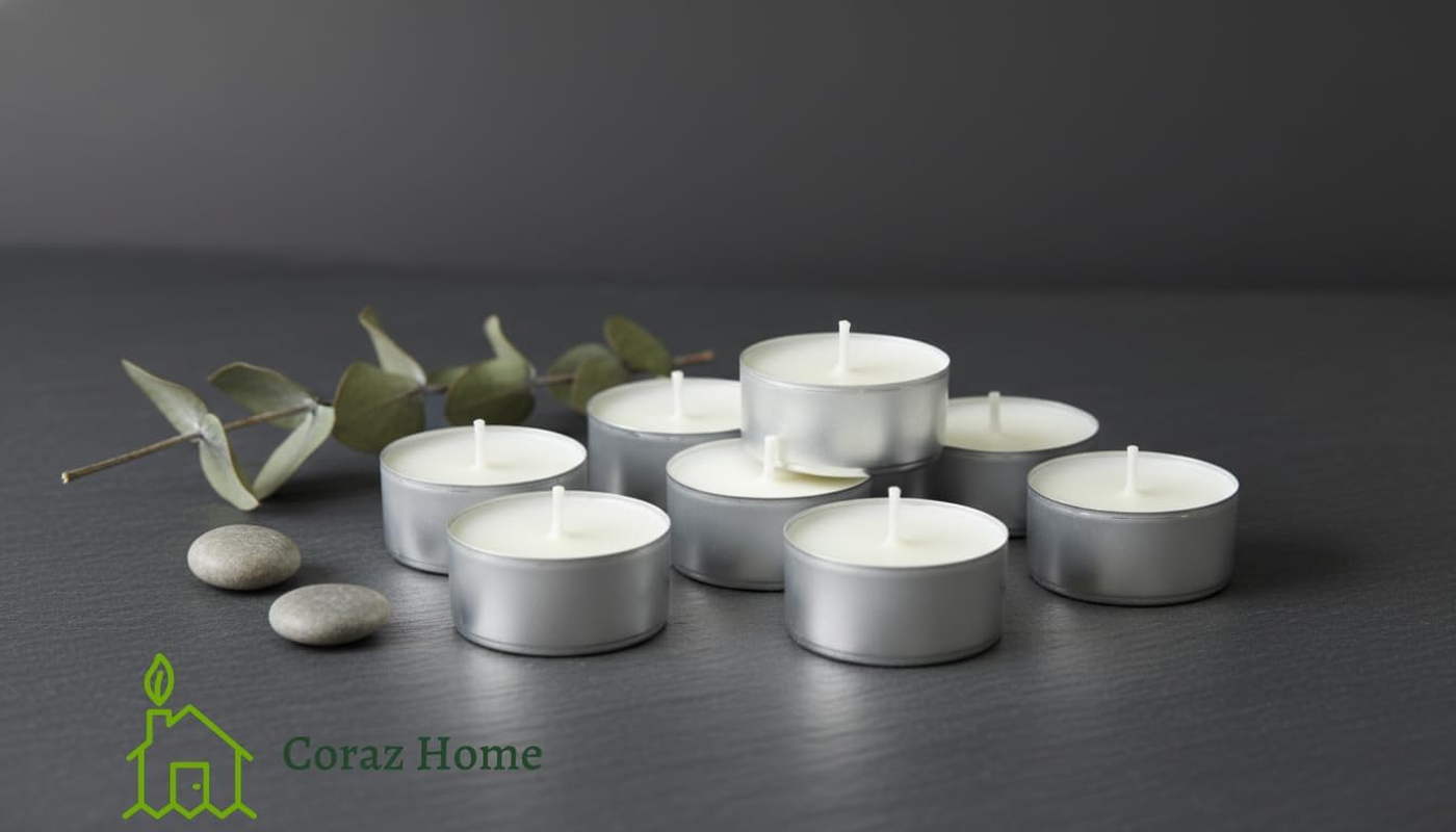 Pack of 120 Natural Tealights &ndash; 4-Hour Burn Time Each Tea Light &ndash; 100% Soy White Wax &ndash; in Aluminium Cup Candles Friendly to the Environment &ndash; Lead & Paraffin & Plastic Free