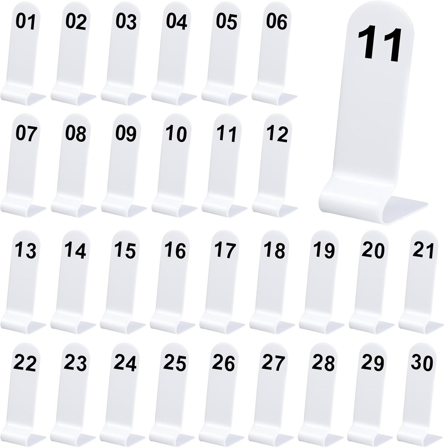 1-30 Table Numbers Restaurant Order Numbers Double Sided Acrylic Reception Number Stands Signs for Wedding Restaurant Seating Cafes Party Banquet (Black)