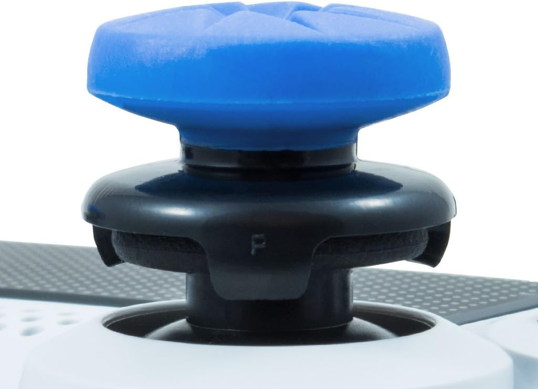 Kontrolfreek FPS Freek Edge for Playstation 4 (PS4) and Playstation 5 (PS5) | Performance Thumbsticks | 1 High-Rise Convex, 1 Low-Rise Convex | Blue