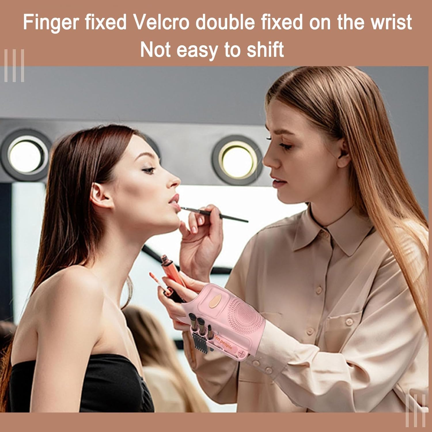 KOZTOL Makeup Mixing Palette Wrist Strap, Foldable Silicone Palette for Foundation Concealer Mix, Brush Cleaner, Make-Up Brush Storage, Wrist Assistance Tool for Make Up, Painting, Nail Art image number 4