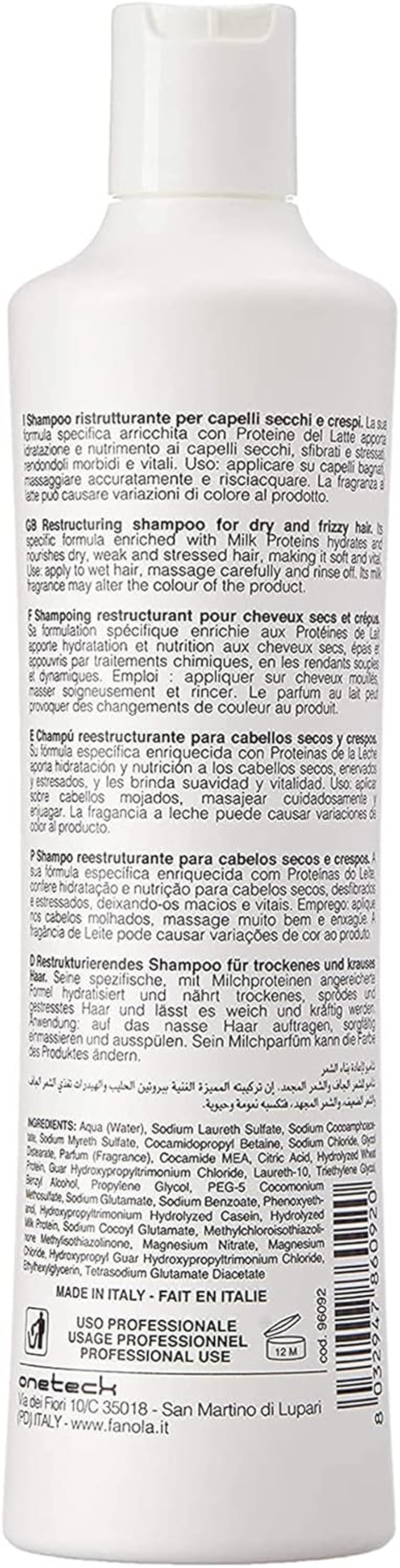Fanola Nutri Care Restructuring Shampoo, 350Ml image number 1