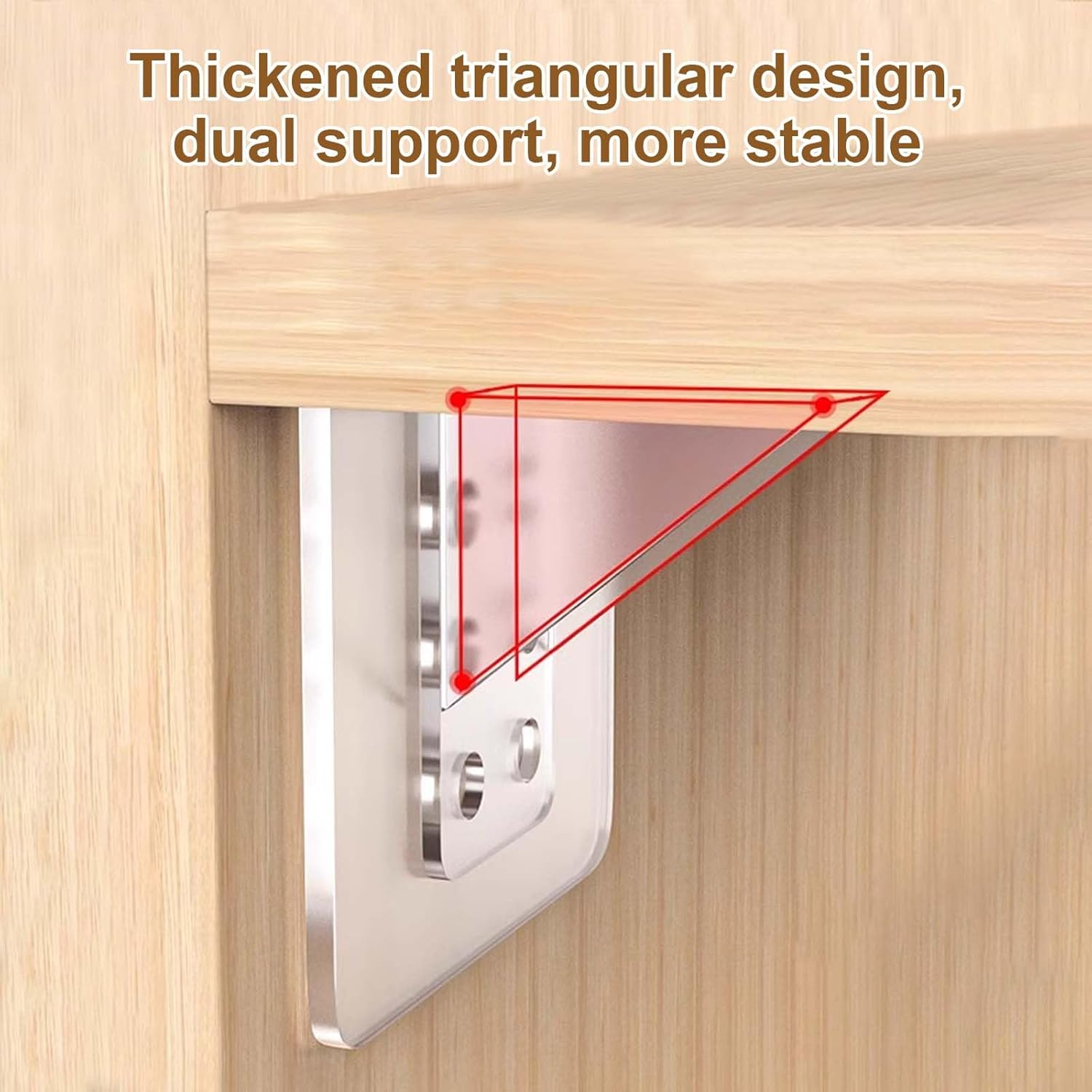 10Pcs Shelf Support Pegs,L-Shaped Support Racks,Self Adhesive Shelves Clips,Strong Partition Holders,Wardrobe Partition Holder Fixing Sticking Hook, for Kitchen Clapboard Layer Cabinet Book Shelves image number 3