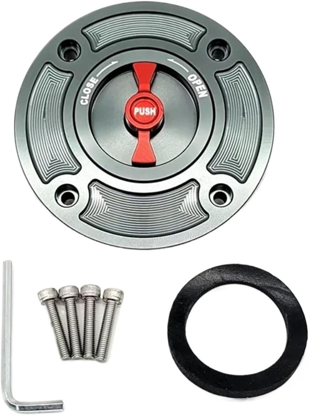 Motorcycle CNC Fuel Tank Cap Cover Compatible with Suzuki GSXR600 GSXR750 GSXR1000 GSXR1300 TL1000S TL1000R GS500 - No.1 image number 5