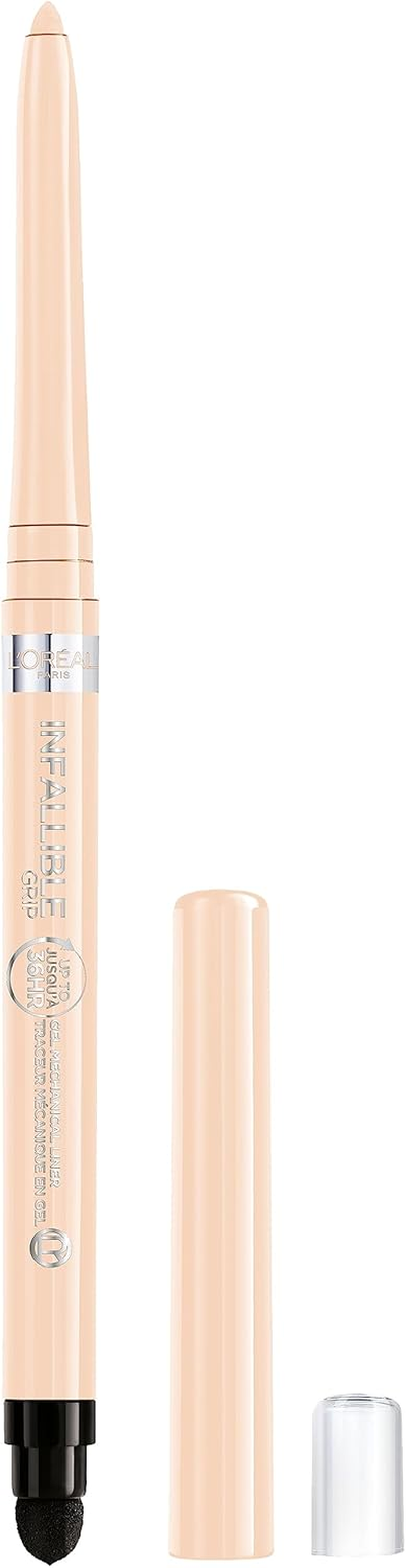 L'Oreal Paris Makeup Infallible Pro-Last Pencil Eyeliner, Waterproof and Smudge-Resistant, Glides on Easily to Create Any Look, Grey, 0.042 Oz.