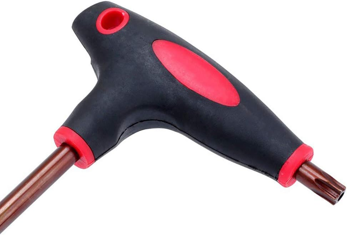 SENRISE Torx Wrench T30 T-Handle Screwdriver Torx Star Key Angle Wrenches T Type Driver Socket Wrench for Torx Screws/Bolts/Fittings (Pack of 1) image number 4