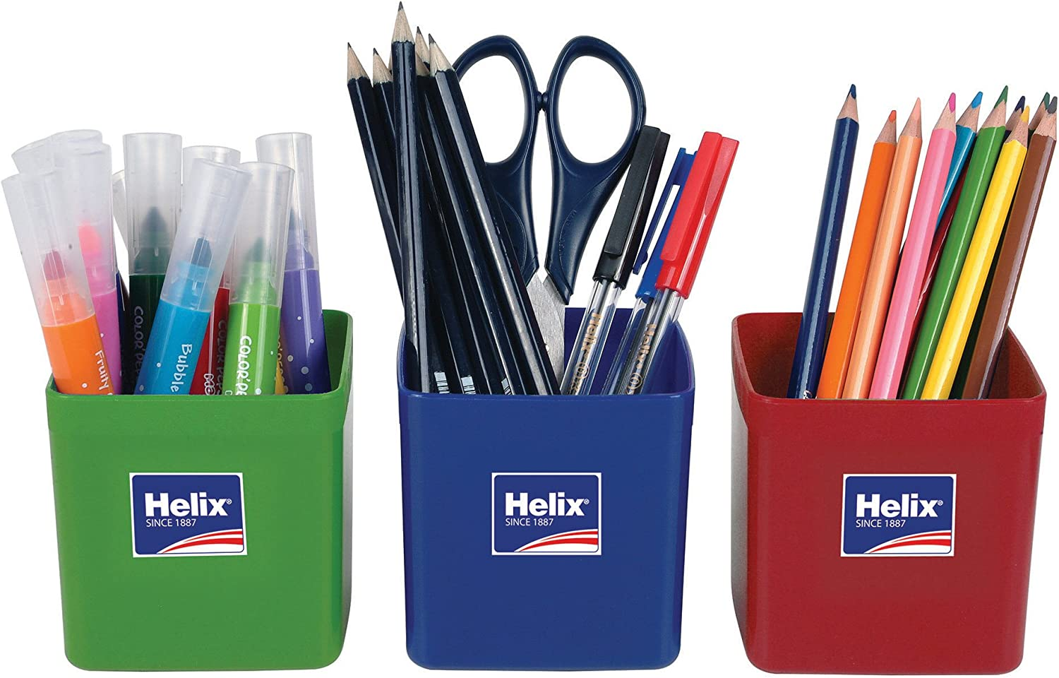 Helix Empty Pencil Pots - (Pack of 12 in Assorted Colours) image number 4