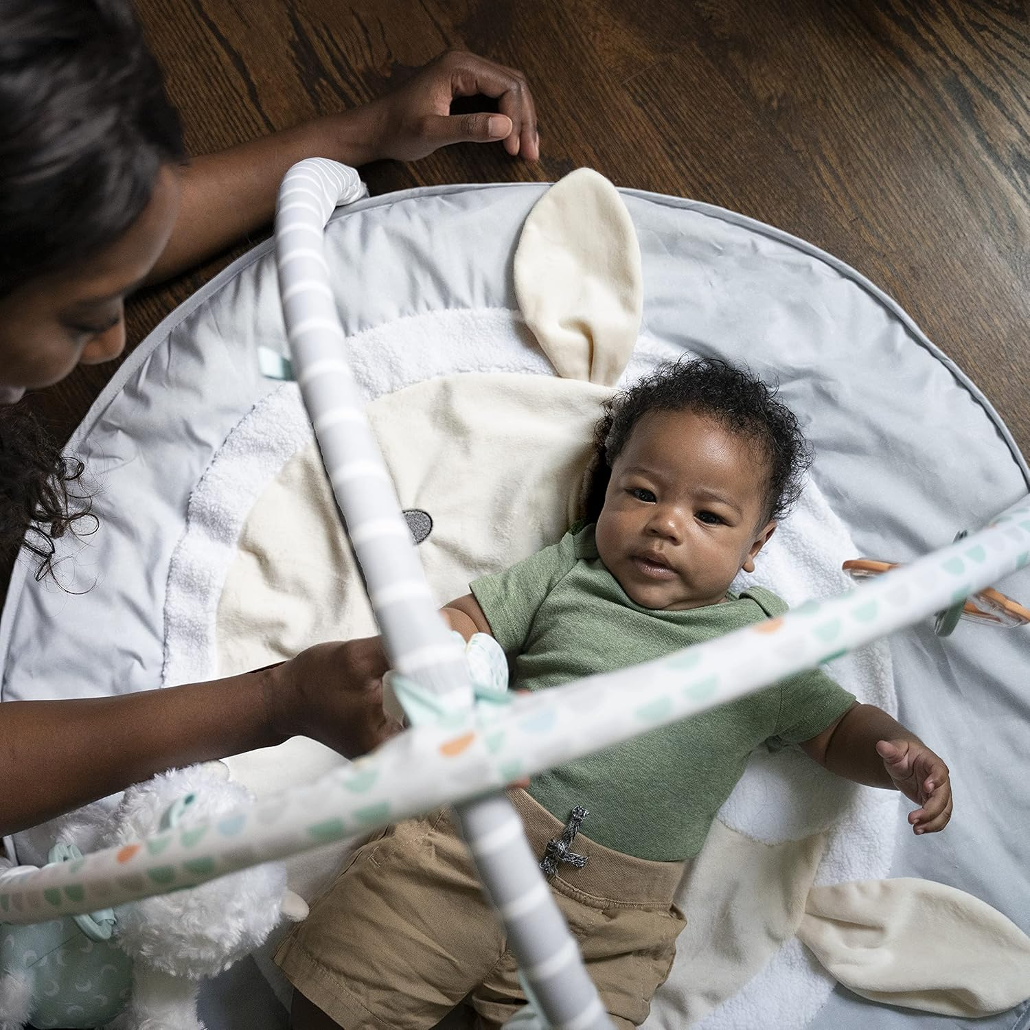 Ingenuity Sheppy&rsquo;S Spot Ultra Plush Baby Activity Gym & Tummy Time Mat, Newborn and up - Corrie