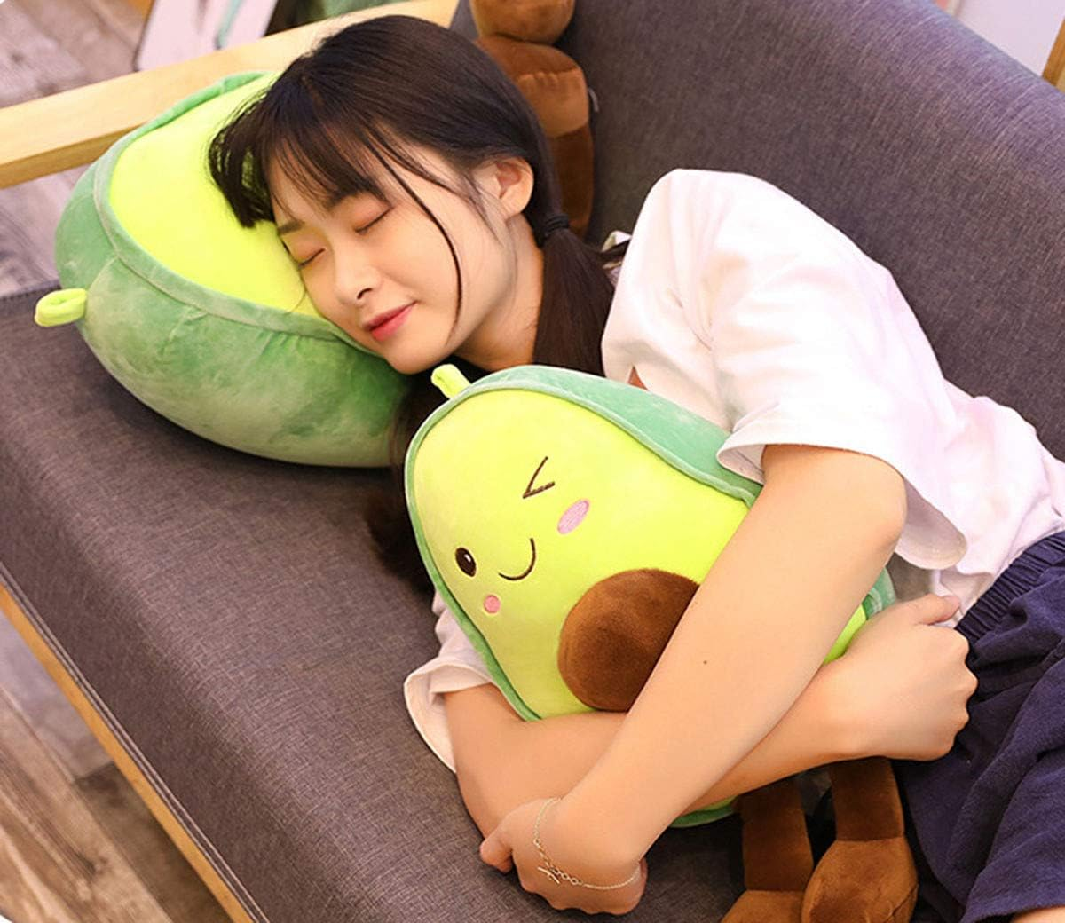 Cute Stuffed Fruit Plush Toy Doll Large Avocado Pillow Cartoon Food Kids Lovely Soft Chrismas Birthday Gift Bedroom Living Room, 30Cm image number 3