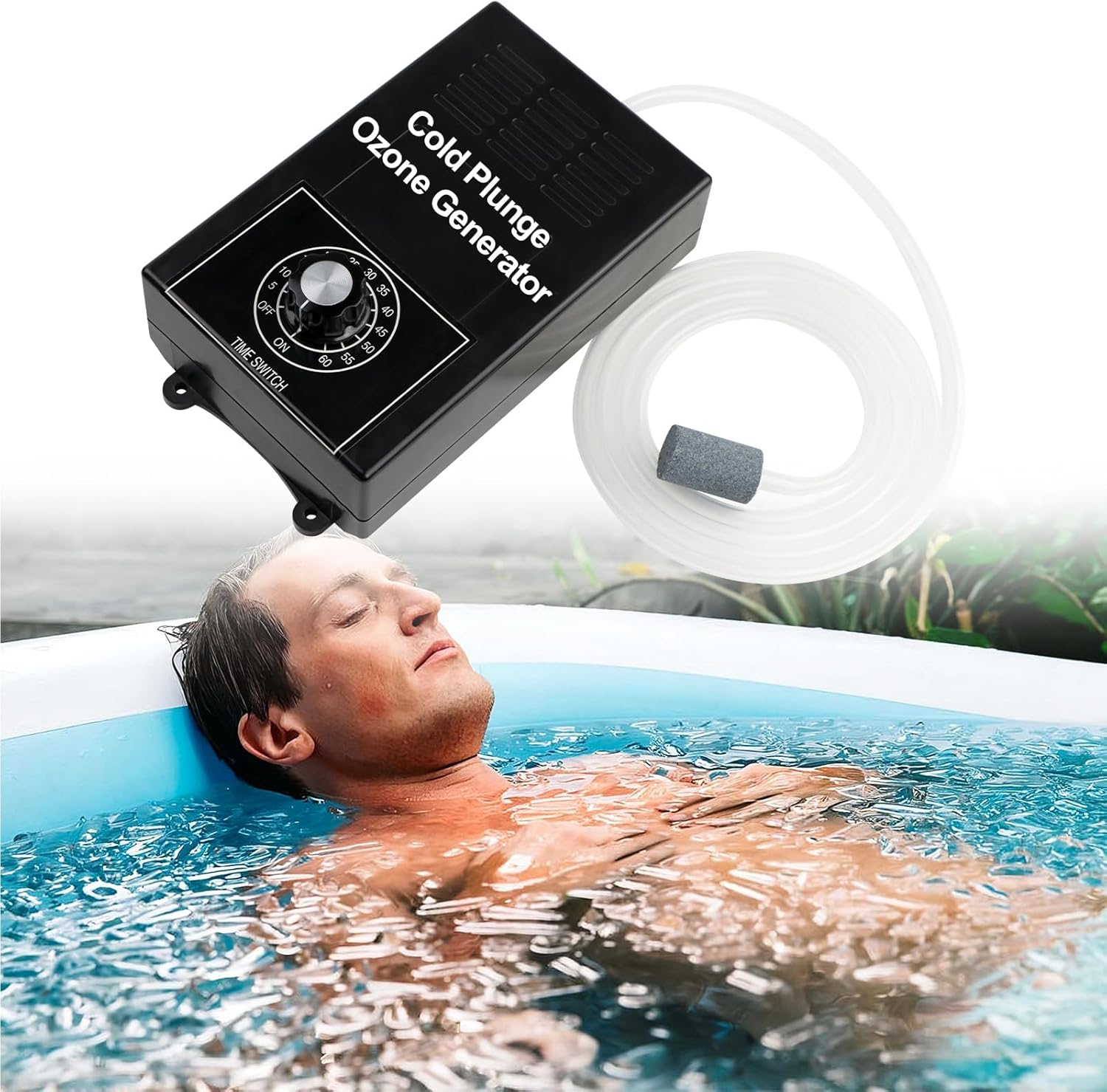 GUSUCIN Ozone Generator for Cold Plunge Tub Ice Bath, 1000Mg/H Ozone Generator with Timer for Ice Bath Tub, Ice Bath Cold Plunge Accessories, Keep Ice Bath Tub Clean for Longer image number 4