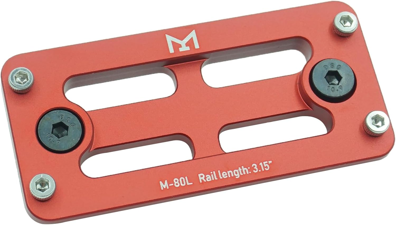 AR Mlok Arca Rail Tripod Ball Head Mount Adapter - Bog Tripod Ballhead Quick Release Plate,Compatiable RRS Dovetail, 2 Mlok Slot Interface Black