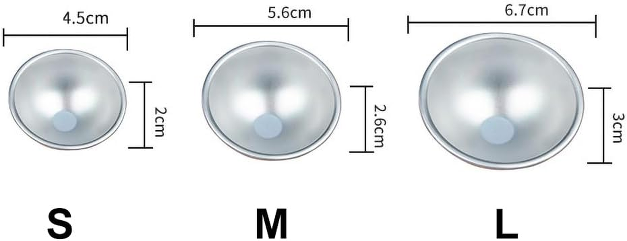 80Pcs Aluminum Bath Bomb Molds DIY Homemade Crafting Bath round Ball Moulds L image number 3