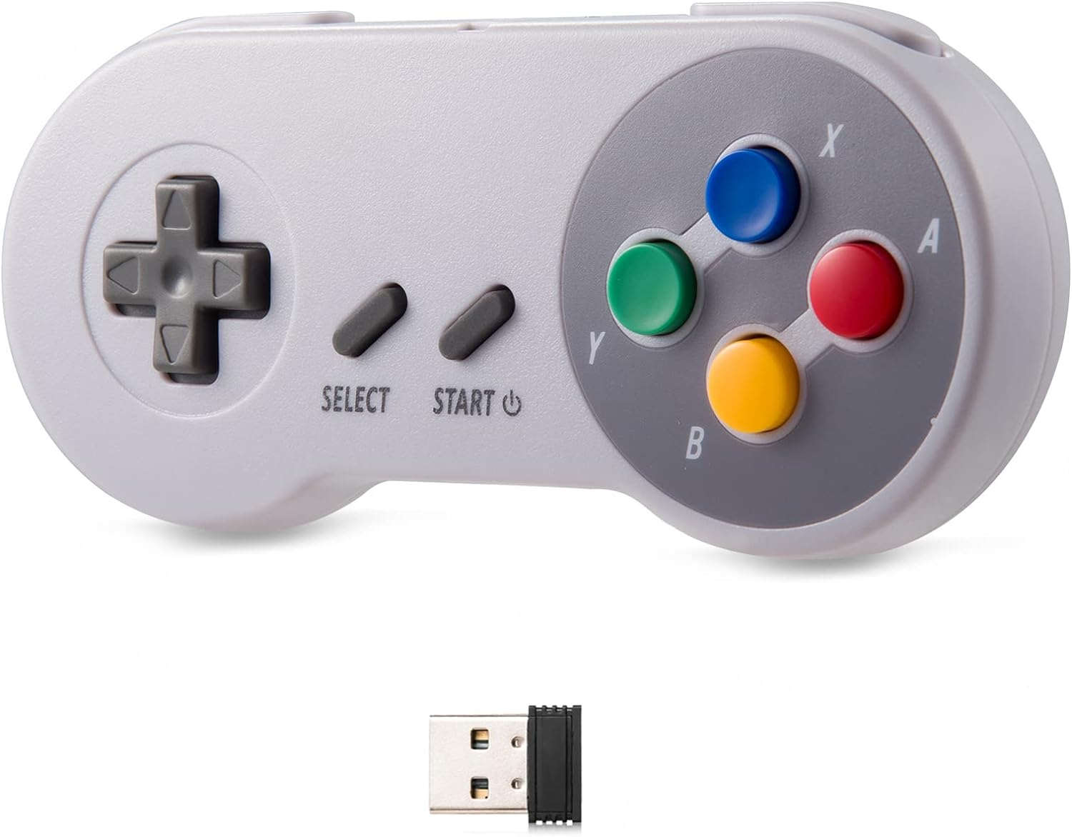 2.4Ghz Wireless SNES USB Controller,Kiwitat&aacute; Rechargeable Classic SNES PC Game Pad with Receiver for Windows PC Mac,Raspberry PI image number 4