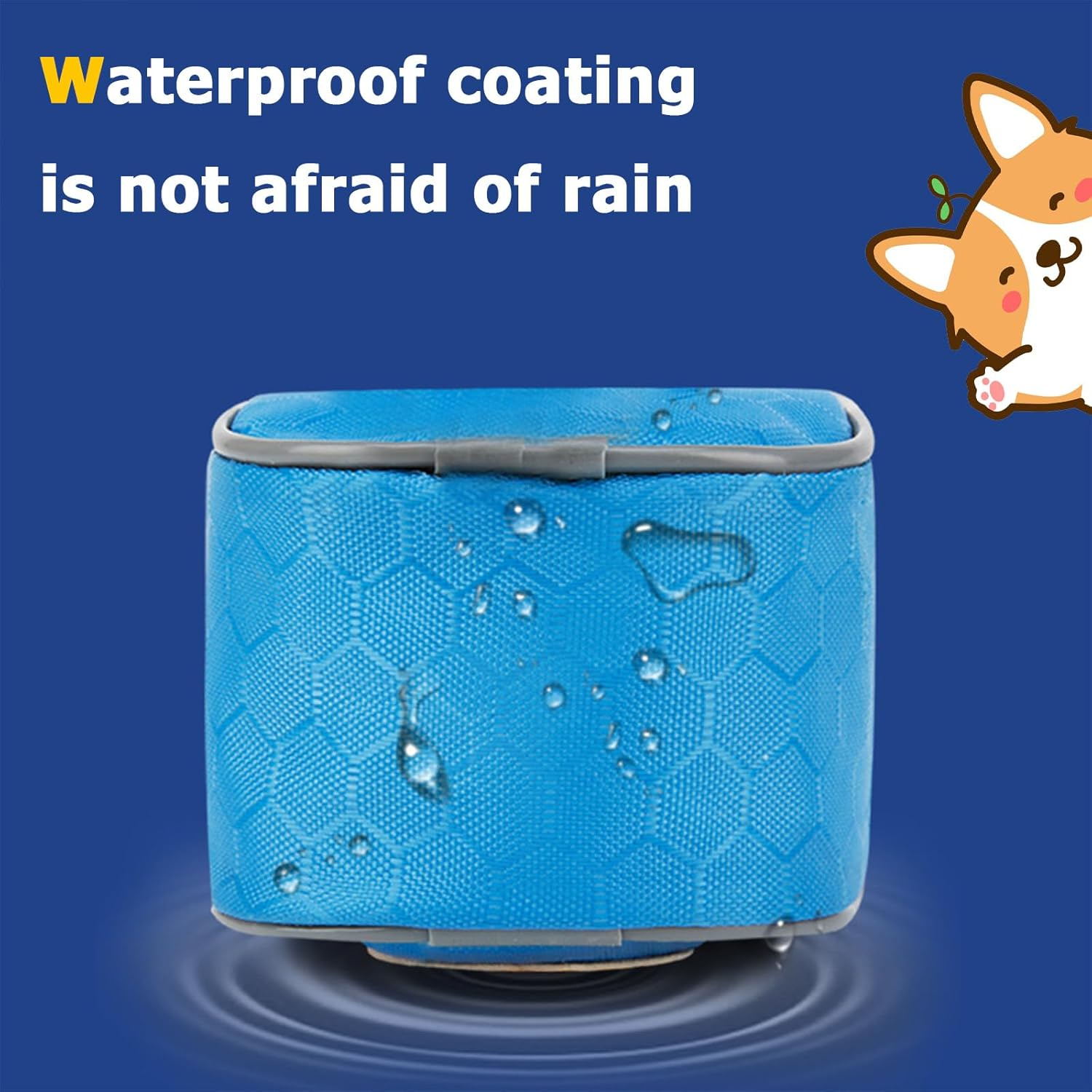 Dog Poop Bag Holder, Zipper Poop Bag with Cute Bone Pattern, Durable Washable Cloth Poop Bag Dispenser | Portable Dog Poo Bags Holder Leash for Walking, Travel & Biking image number 1