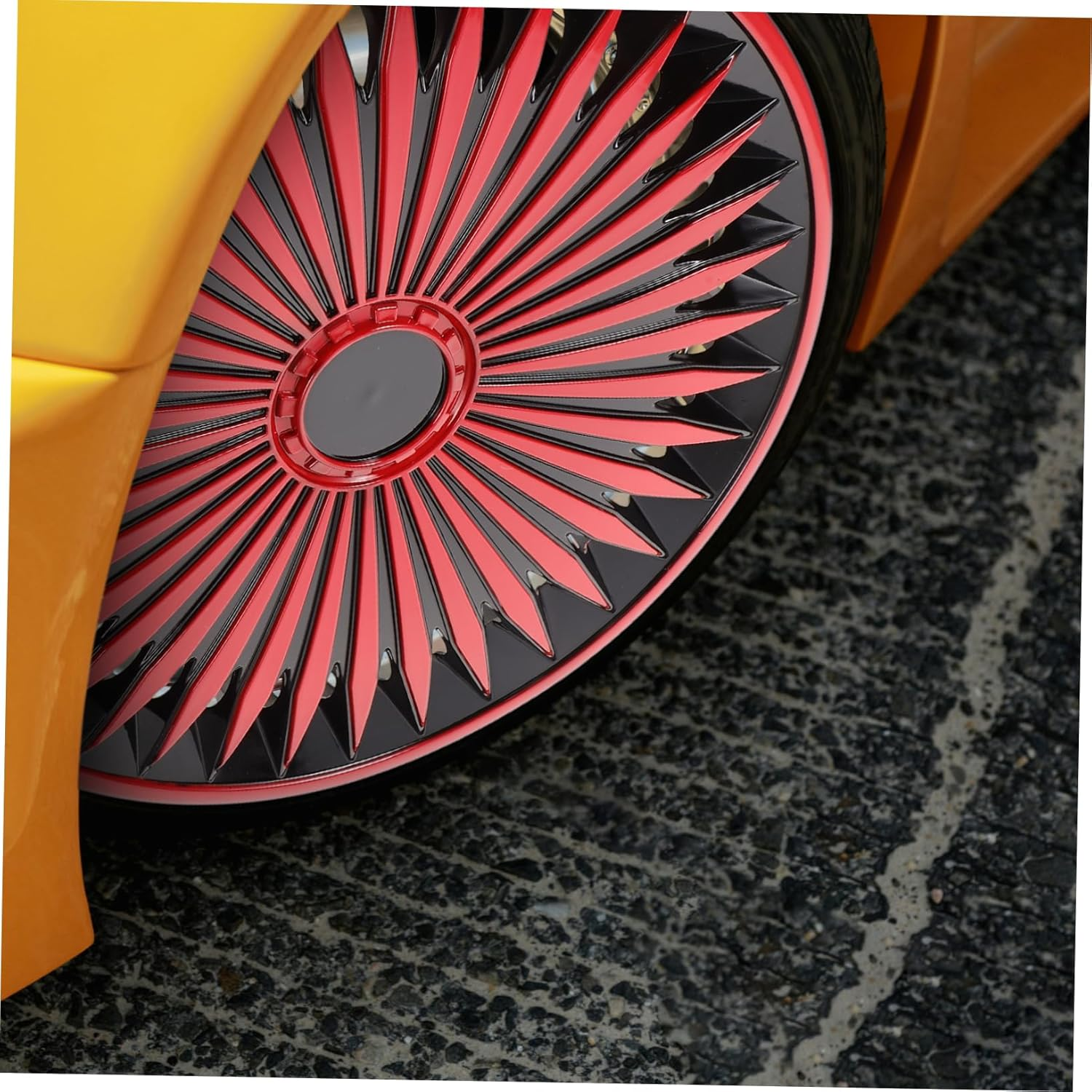 JECOMPRIS Decorative Car Hubcap Set Universal Wheel Rim Covers for Automotive Vehicles Easy Installation Suitable for Trucks and Cars image number 5